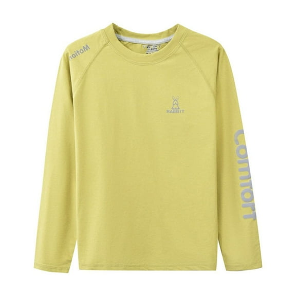 Likimi Toddler Boys Girls Sweatshirt Letter Print Crew Neck Long Sleeved Comfortable Casual Spring Autumn Tops Size 5-6 Years Light Green