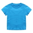 thumbnail image 1 of Likimi Toddler Boys Girls T-Shirt Short Sleeve Solid Color Round Neck Versatile Tops Comfortable Soft Summer Tops Size 7-8 Years, 1 of 3