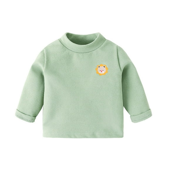 Likimi Toddler Boys Girls Tops Cartoon Print Crew Neck Long Sleeved Shirt Fashionable Soft Warm Autumn Winter Sweatshirt Size 12-18 Months Green