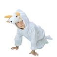 thumbnail image 1 of Likimi Toddler Child Boys Jumpsuits Hooded Zipper Cartoon Print Long Sleeve Bodysuits For Boys Performance Stage Fashionable Clothes White1 Size 2-3 Years, 1 of 3