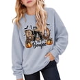 thumbnail image 1 of Likimi Toddler Child Girls Halloween Sweatshirts Hallowmas Letter Print Crew Neck Sweatshirt For Girls Long Sleeve Everyday Wear Fashion Pullover Size 2-3 Years, 1 of 4