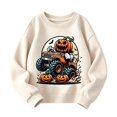 thumbnail image 1 of Likimi Toddler Girls Halloween Sweatshirts Hallowmas Cartoon Print Crew Neck Sweatshirt For Girls Long Sleeve Loose Fit Comfort Pullover Size 11-12 Years, 1 of 4