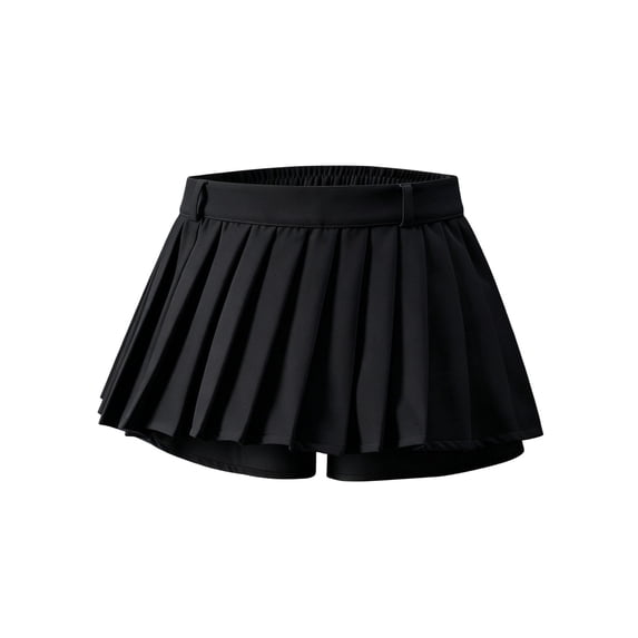 Likimi Toddler Girls Pleated Skirts High Waist Solid Color Summer Soft Casual Skirts Size 3-4 Years