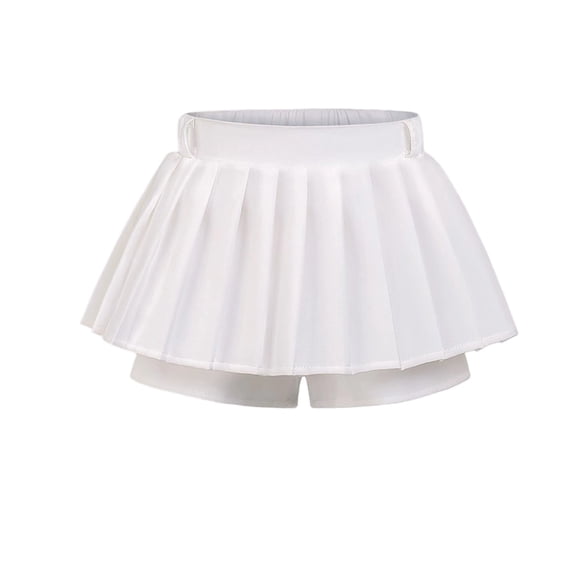 Likimi Toddler Girls Pleated Skirts High Waist Solid Color Summer Soft Casual Skirts Size 4-5 Years