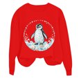 thumbnail image 1 of Likimi Toddler Girls Sweatshirts Animal Print Crew Neck Sweatshirt For Girls Long Sleeve Loose Fit Casual Pullover Size 13-14 Years, 1 of 4