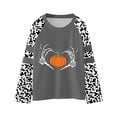 thumbnail image 1 of Likimi Toddler Girls Halloween Tshirt Hallowmas Pumpkin Print Long Sleeve Crew Neck Shirts For Girls Loose Fit Fashionable Tops Beige Size 3-4 Years, 1 of 4