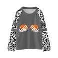 thumbnail image 1 of Likimi Toddler Girls Halloween Tshirt Hallowmas Pumpkin Print Long Sleeve Crew Neck Shirts For Girls Loose Fit Fashionable Tops Orange Size 6-7 Years, 1 of 4