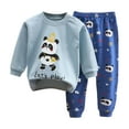 thumbnail image 1 of Likimi Toddler Kids Boys Clothing Set Print Long Sleeve Crew Neck Two Piece Set Casual Leisure Winter Fall Outfits Set Size 3-6 Months, 1 of 3