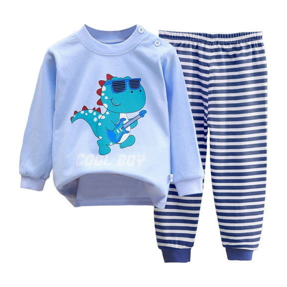 Likimi Toddler Kids Boys Clothing Set Print Long Sleeve Crew Neck Two Piece Set Casual Leisure Winter Fall Outfits Set Size 6-7 Years