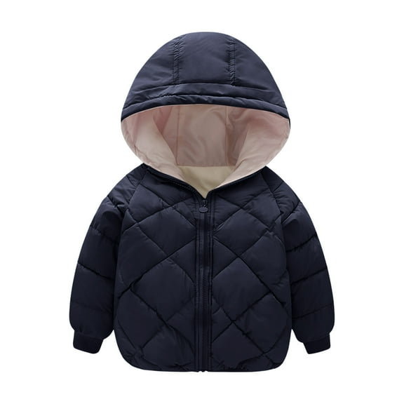 Likimi Toddler Kids Boys Down Coat Long Sleeve Solid Color Hooded Coat Soft Casual Comfortable Fall Winter Outerwear Size 3-4 Years Black