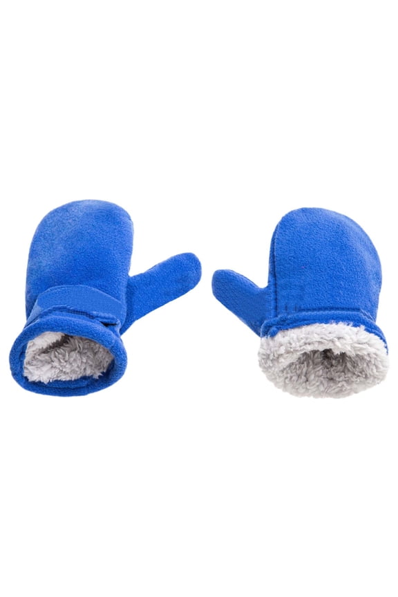 Toddler Kids Boys Girls Gloves Solid Color Thick Thermal Soft Gloves Fall Winter Gloves Size 1-2 Years Blue