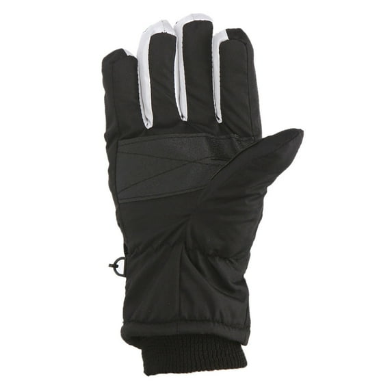 Likimi Toddler Kids Boys Girls Gloves Solid Color Thick Thermal Windproof Gloves Fall Winter Ski Gloves Size M Black