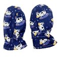 thumbnail image 1 of Likimi Toddler Kids Boys Girls Mittens Cartoon Print Thermal Thick Waterproof Soft Gloves Fall Winter Ski Gloves Size 2-3 Years Dark Blue, 1 of 1