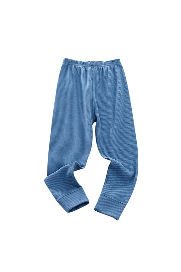 Toddler Kids Boys Pants Solid Color Trousers Comfortable Loose Soft Winter Fall Bottoms Size 2-3 Years Blue