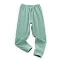 thumbnail image 1 of Likimi Toddler Kids Boys Pants Solid Color Trousers Comfortable Loose Soft Winter Fall Bottoms Size 8-9 Years Light Green, 1 of 7