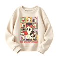 thumbnail image 1 of Likimi Toddler Kids Girls Halloween Sweatshirts Hallowmas Ghost Print Crew Neck Sweatshirt For Girls Long Sleeve Loose Fit Comfortable Pullover Size 2-3 Years, 1 of 3