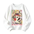 thumbnail image 1 of Likimi Toddler Kids Girls Halloween Sweatshirts Hallowmas Ghost Print Crew Neck Sweatshirt For Girls Long Sleeve Loose Fit Comfortable Pullover Size 7-8 Years, 1 of 3