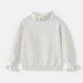 thumbnail image 1 of Likimi Toddler Kids Girls Sweater Long Sleeve Solid Color Crewneck Pullover Base Layer Tops Thermal Comfortable Relaxed Fall Winter Clothes Size 7-8 Years White, 1 of 4