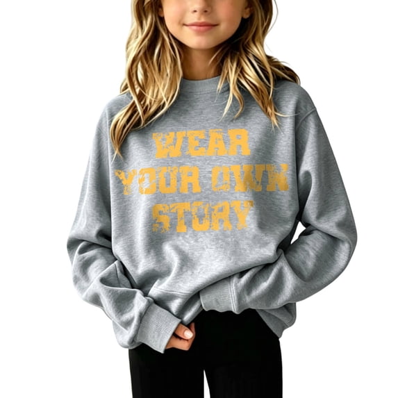 Likimi Toddler Kids Girls Sweatshirts Letter Print Crew Neck Sweatshirt For Girls Long Sleeve Loose Fit Comfortable Pullover Size 5-6 Years