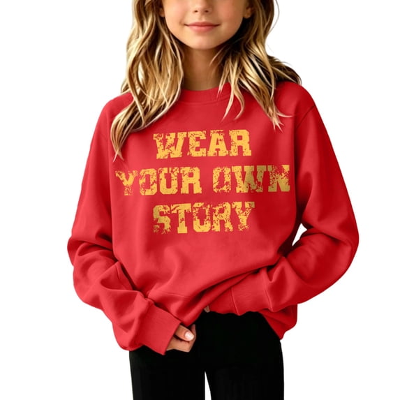 Likimi Toddler Kids Girls Sweatshirts Letter Print Crew Neck Sweatshirt For Girls Long Sleeve Loose Fit Comfortable Pullover Size 9-10 Years