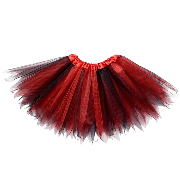 Likimi Toddler Kids Girls Tutu Skirt Elastic Waist Color Block Mesh For Performance Soft Casual Skirts One Size