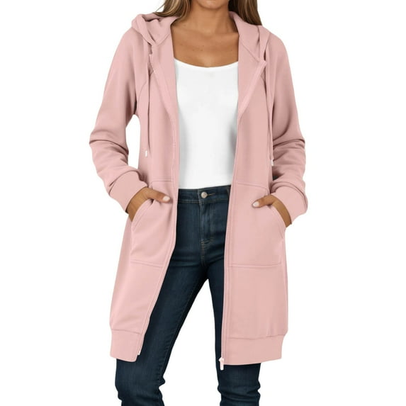 Likimi Womens Hoodies Solid Color Long Sleeve Zipper Long Pullover With Pocket Casual Soft Autumn Winter Sweatshirt Size Xl Red