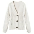 thumbnail image 1 of Likimi Womens Knit Cardigan Button Down V Neck Long Sleeve Solid Color Sweater For Women Loose Fit Comfortable Tops Size One Size, 1 of 7
