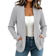 thumbnail image 1 of Likimi Womens Knit Cardigan With Pocket Long Sleeve Solid Color Sweater For Women Everyday Wear Fashion Coat Size S, 1 of 5