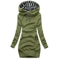 thumbnail image 1 of Likimi Womens hoodies With Pocket Long Sleeve Hooded Sweatshirt High Neck Solid Color Autumn Winter Fashion Casual Pullover Green Size L, 1 of 2