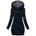 thumbnail image 1 of Likimi Womens hoodies With Pocket Long Sleeve Hooded Sweatshirt High Neck Solid Color Autumn Winter Fashion Casual Pullover Navy Size L, 1 of 2