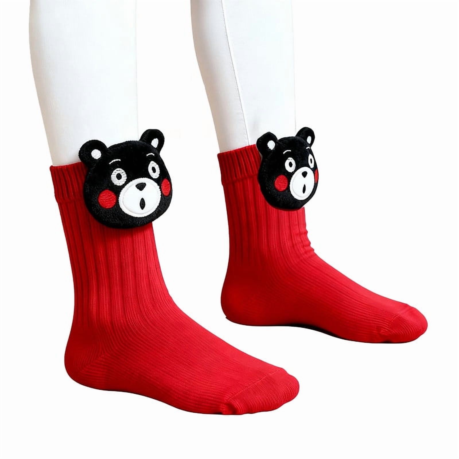Chaussettes Animaux 3D En Coton – Modèles Requin, Crocodile, Renard – Double Couche Chaude Pour L'hiver – Fait Main Pour Femmes Et Hommes - 2