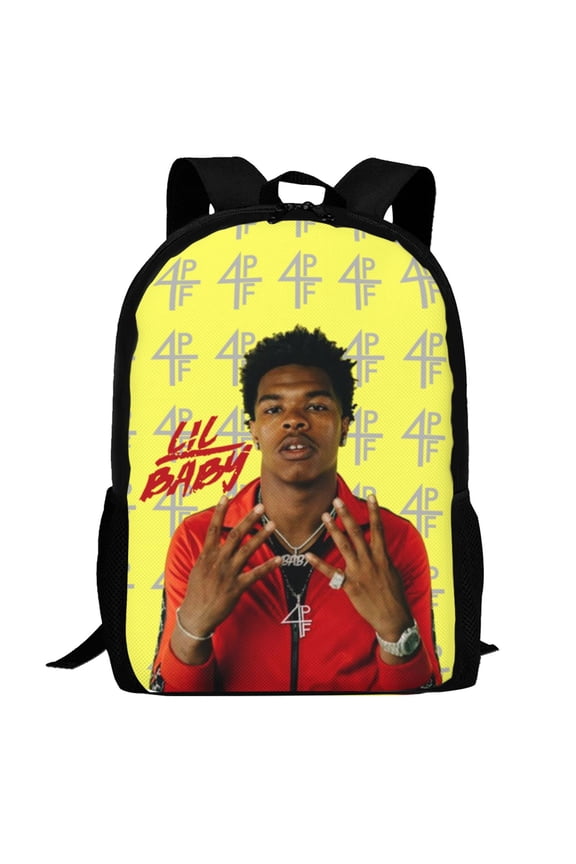 Lil Baby 4pf Backpack,3d Print Laptop Backpack Lightweight Casual Daypack Bookbag Multi-Function Travel Backpack 16.5 In