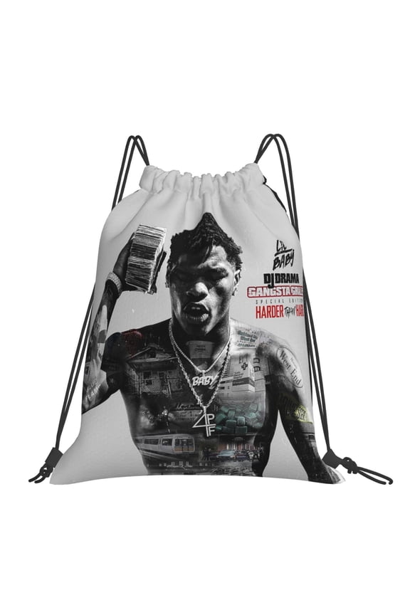 Lil Baby 4pf Drawstring Backpack Sport Gym Bag For Yoga Swimming Gymsack Sport Strap Pack Bag