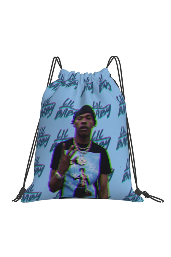 Lil Baby 4pf Drawstring Backpack Sport Gym Bag For Yoga Swimming Gymsack Sport Strap Pack Bag