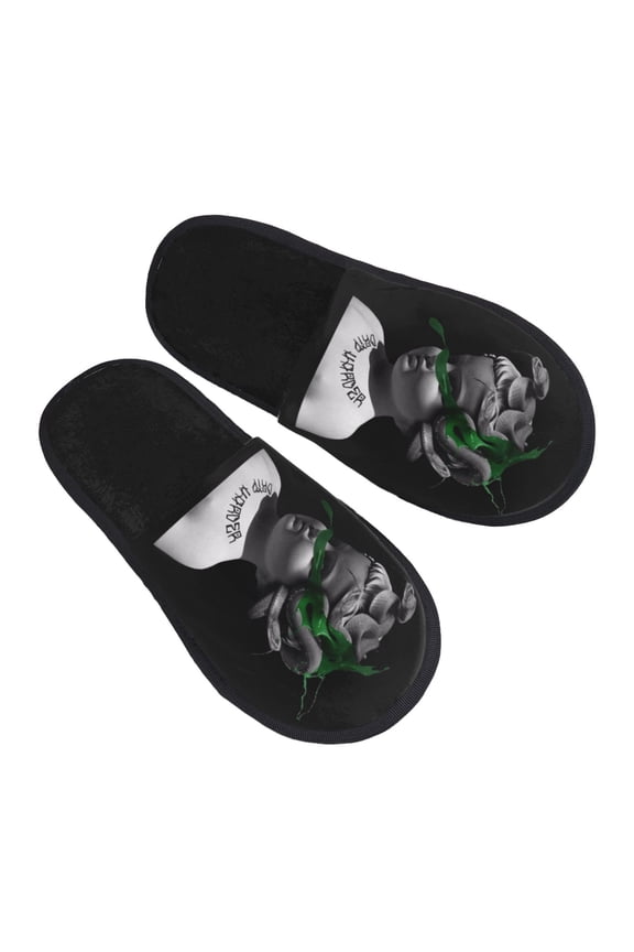 Lil Baby 4pf Furry Slippers For Men Women Fuzzy House Slippers Winter Anti-Slip Indoor And Outdoor Slip On Shoes Large