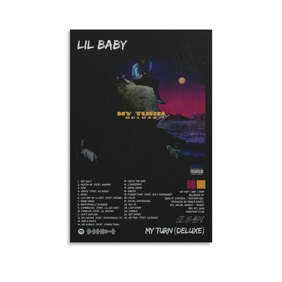 Lil Baby My Turn  Canvas Poster Bedroom Decoration Landscape Office Valentine's Birthday Gift