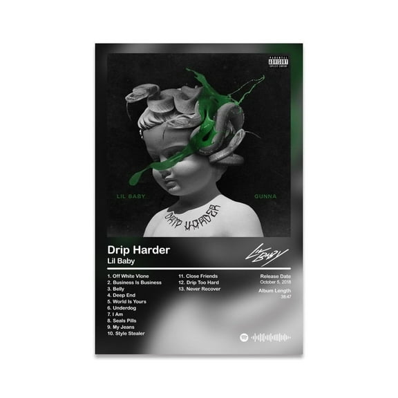 Lil Baby Poster Album Cover Posters for Room Aesthetic  Music Wall Art Prints for Teen Bedroom, Dorm, Office Decor And Gift Ideas