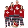 thumbnail image 1 of Lil' Bear Matching Family Christmas Pajamas With Dog, Polar Bear Holiday PJs, Plus Sizes, With Pockets, 1 of 7