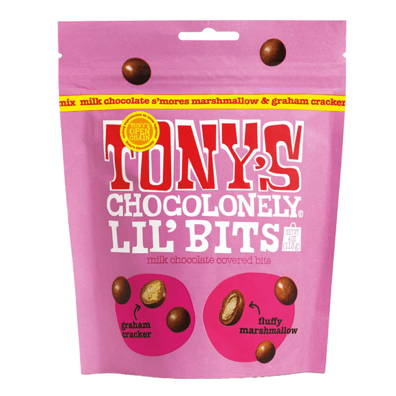 Tonys Chocolonely Lil'Bits Milk Chocolate Smores 4 oz, Bag