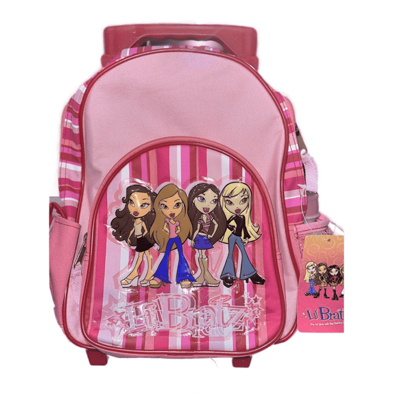 Lil Bratz - 12" Rolling Backpack pink - w/ Water Bottle