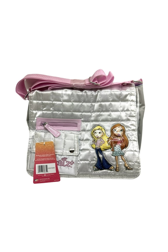 Lil Bratz Quilted Silver Messenger Bag Purse
