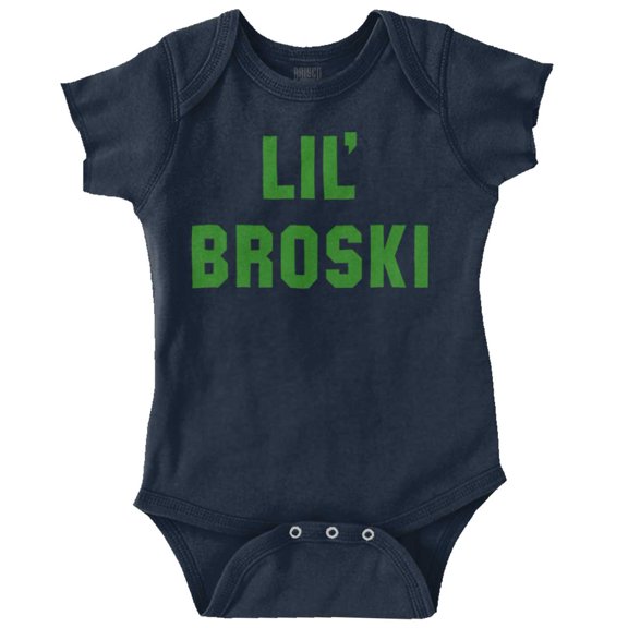 Lil Broski Funny Younger Brother Bodysuit Jumper Boys Infant Baby Brisco Brands 12M