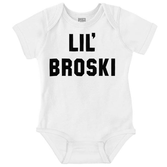 Lil Broski Funny Younger Brother Bodysuit Jumper Boys Infant Baby Brisco Brands 24M