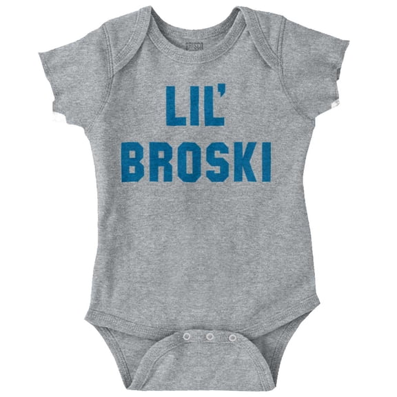 Lil Broski Funny Younger Brother Bodysuit Jumper Boys Infant Baby Brisco Brands NB
