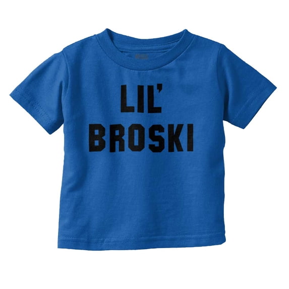 Lil Broski Funny Younger Brother Youth T Shirt Tee Boys Infant Toddler Brisco Brands 18M