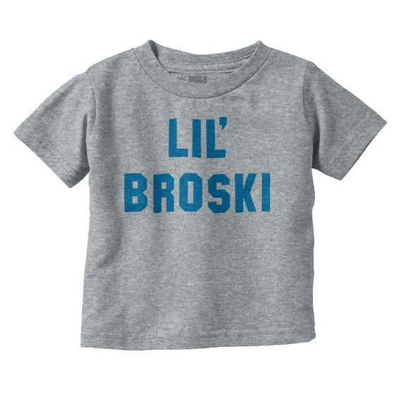 Lil Broski Funny Younger Brother Youth T Shirt Tee Boys Infant Toddler Brisco Brands 3T