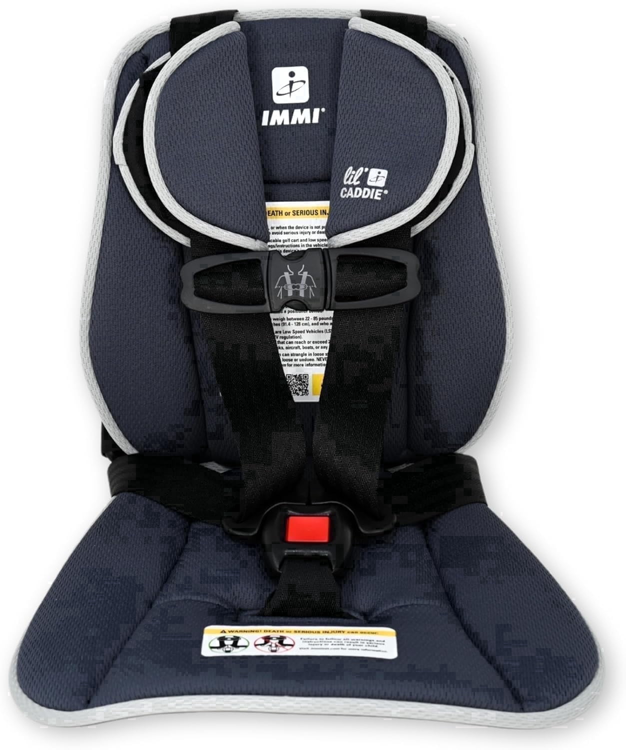 Lil’ Caddie Child Positioner for Golf Carts, 5-Point Positioner Designed to Secure Children in Golf Carts Under 15mph, Charcoal