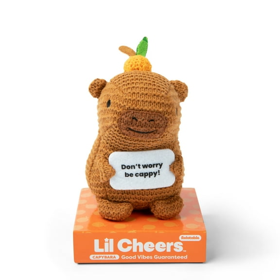 Lil Cheers Capybara by What Do You Meme? Uplifting Plush Toy with Positive Message, Cute Easter Basket Gift