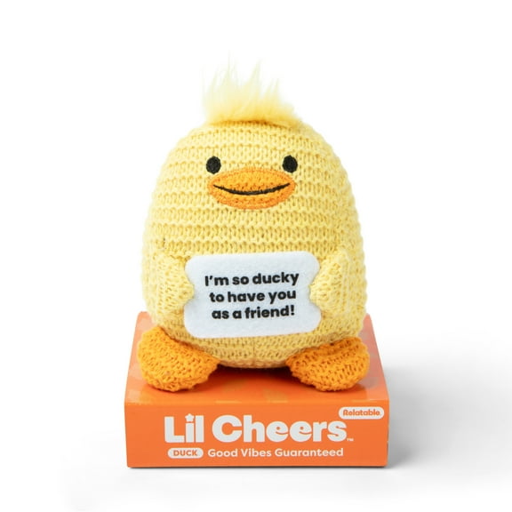 Lil Cheers Duck by What Do You Meme?, Uplifting Plush Toy with Positive Message, Valentines Classroom Gifts