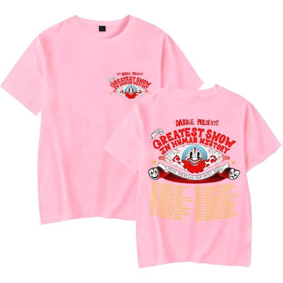 Lil Darkie 2025 The Greatest Show Tour Merch Unisex Streetwear O-Neck Short Sleeve Cotton Casual Tee